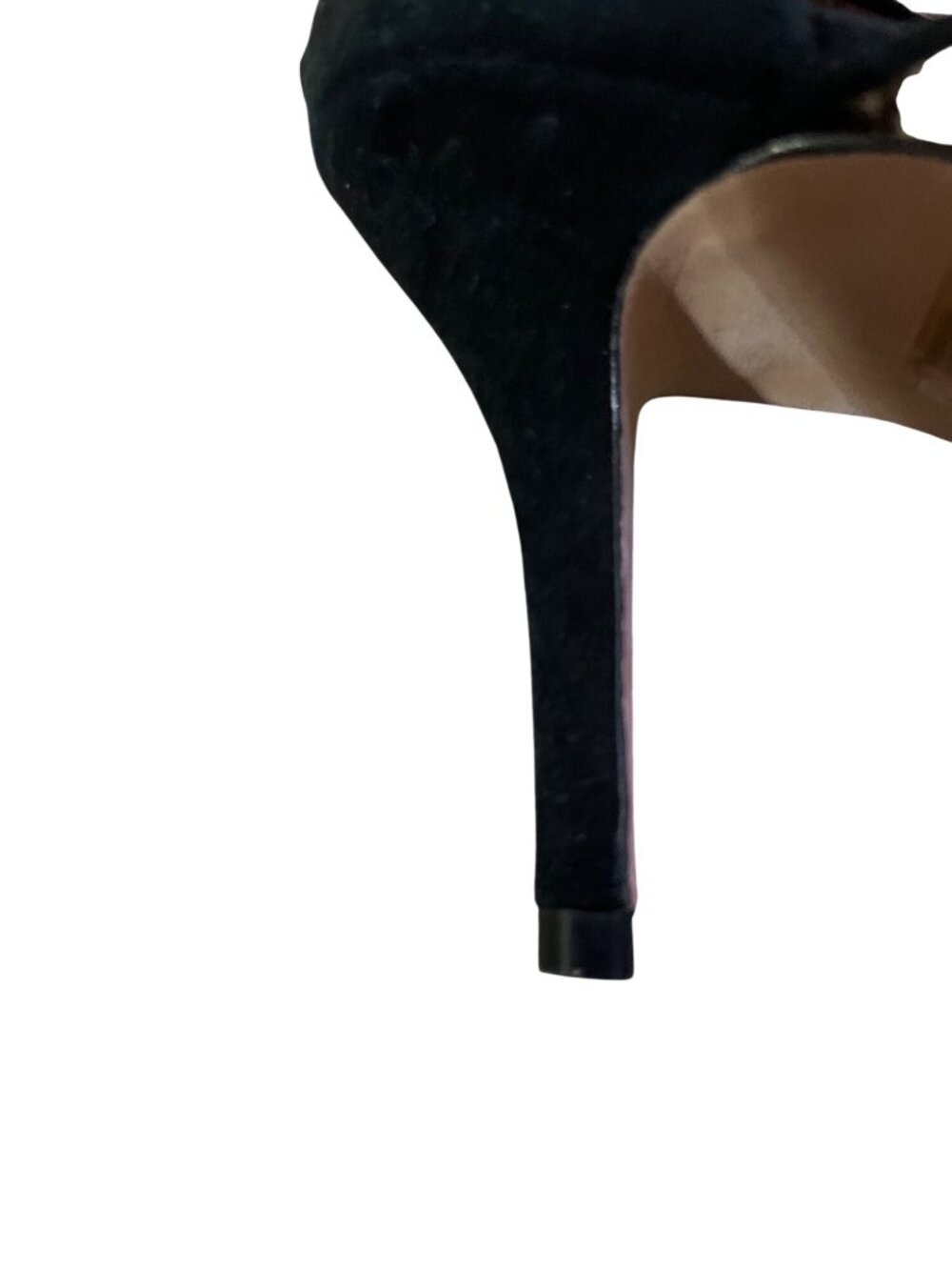 Antonio Melani Strappy Heels Animal Print Black Suede 8M Used - Picture 15 of 16